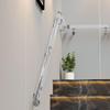 Clear Acrylic Wall-Mounted Stair Railing with Stainless Steel Brackets for 5.5 m Staircase view 2