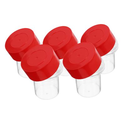Round Plastic Stamp Box for School and Office, 5-Pack