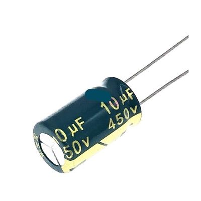 PQYSMVVG 3-Piece Lot 450V 10µF Aluminum Electrolytic Capacitors, 10 × 17 mm, ±20%