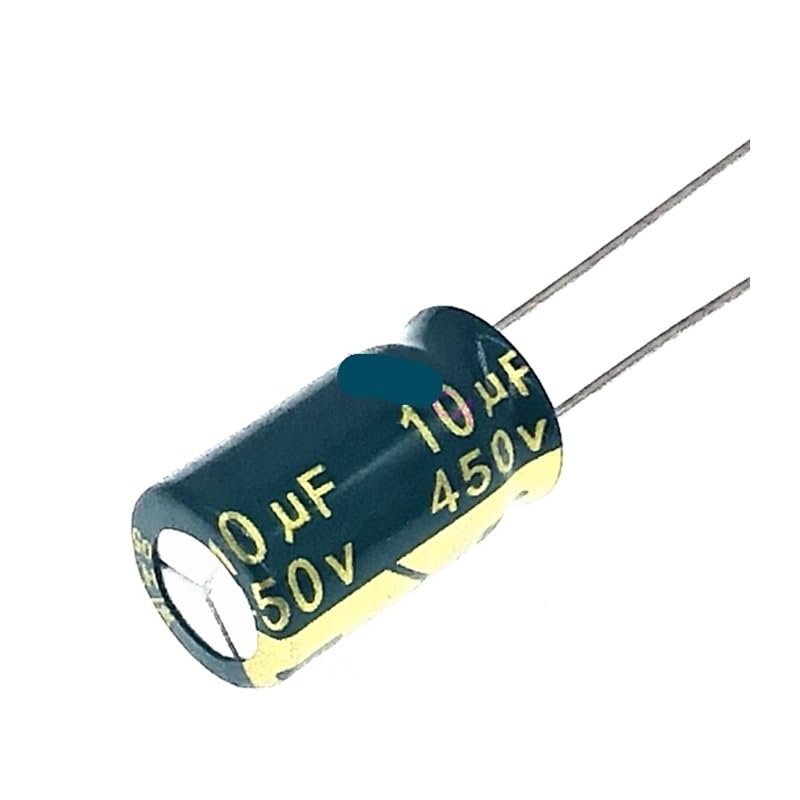 PQYSMVVG 3-Piece Lot 450V 10µF Aluminum Electrolytic Capacitors, 10 × 17 mm, ±20%