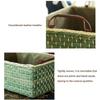 GUOXIAD Woven Storage Basket with Handles, Natural Grass, Large view 4