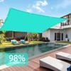 Rectangular Sun Shade Sail with Eyelets, 1.4 x 4.5 m, Waterproof, 98% UV Protection, Cream view 3