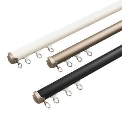 Ceiling-Mounted Room Divider Curtain Track, Heavy-Duty, Black, 2.8 m (1.4 m)