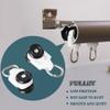 Ceiling-Mounted Room Divider Curtain Track, Heavy-Duty, Black, 2.8 m (1.4 m) view 2