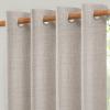 Softalker Linen Sheer Curtains, 63" H x 55" W, 2-Piece Set, Natural view 1