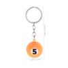 PVC and Metal Billiard Ball Keychains, 5-Pack, for Bags view 2