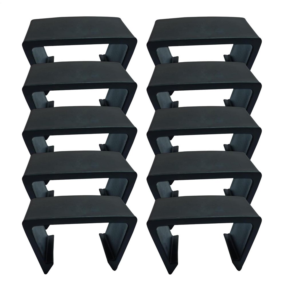 Couch Clamps for Rattan Furniture, Adjustable Black Fasteners, 2.48 x 1.38 x 1.46 in