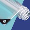 Durable Transparent PVC Tarp with Grommets, 0.35 mm Thick, Waterproof Outdoor Cover, Balcony Rain Curtain and Camping Tent Sidewall, Customizable Size (2.6 m x 3.2 m) view 1