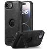 BinBoom Leather Phone Case for iPhone 16e/17e with Stand, Black view 1