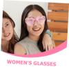 SHERCHPRY Women's Heart-Shaped Glasses with Pink Boa view 4