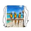 Loussiesd Parrot Wild Birds Drawstring Gym Sack, 33 x 40 cm, Seaside Birds view 2