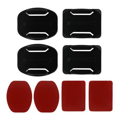 Adhesive Mount Set for Helmets, Flat and Curved Pads, Compatible with GoPro and Other Action Cameras