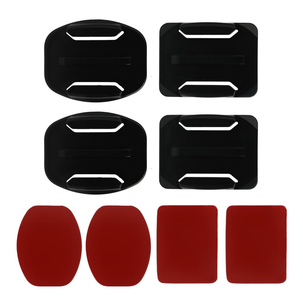 Adhesive Mount Set for Helmets, Flat and Curved Pads, Compatible with GoPro and Other Action Cameras