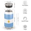 Yelolyio Argentina National Flag Travel Coffee Mug, Stainless Steel, with Lid and Straw view 2