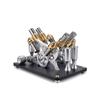 Funwetrike Stirling Engine Model, DIY Metal Boat-Capable V4 4-Cylinder Parallel External Micro Combustion Engine, Physics Science Experiment Kit view 1