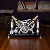 Funwetrike Stirling Engine Model, DIY Metal Boat-Capable V4 4-Cylinder Parallel External Micro Combustion Engine, Physics Science Experiment Kit view 3