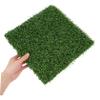 SHINEOFI Artificial Grass Squares, 4-Pack, Green, 30 x 30 cm view 4