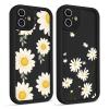 Phoona 2-Pack Phone Cases for iPhone 16 Plus 6.7-inch, Black Daisy Flowers view 1