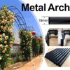 Metal Garden Rose Arch with Removable Base, Black, 180 x 40 x 220 cm view 2