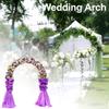 Metal Garden Rose Arch with Removable Base, Black, 180 x 40 x 220 cm view 4
