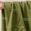StangH Olive Green Velvet Blackout Curtains, Thermal Insulated, 132 x 234 cm, 2 Panels view 4