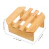 Warmhm Wooden Step Stool for Bathroom and Sauna, Decorative Solid Wood Footstool in a Minimalist Style for Living Room and Bedroom view 2