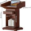 QWPYDXN Standing Lectern with Open Storage view 2