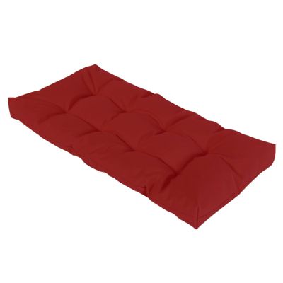 8 cm Outdoor Bench Cushion, Red, 100 x 50 x 8 cm