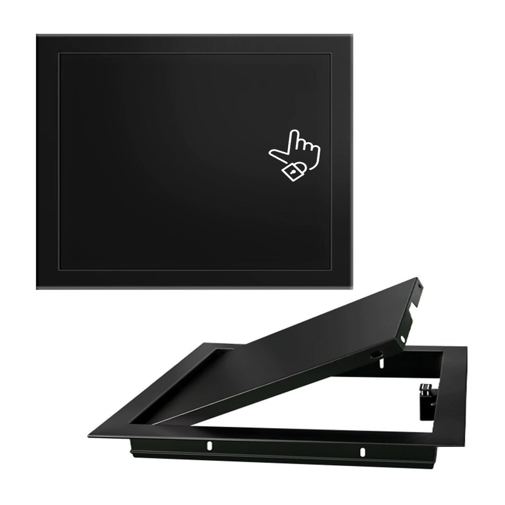 Drywall Access Panel with Galvanized Steel Panel and Aluminum Frame, Black