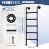 4–8 ft Ladder for Lofts and Homes, Wall-Mounted Bunk Bed Ladder for Dorms, Durable Basement Egress Safety Ladder, Customizable Size, Black view 2