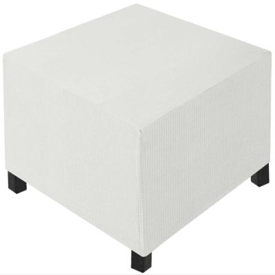 AQIGR Square Ottoman Cover, Stretch Slipcover for 50x50/60x60/45x45/35x35/80x80 cm Ottomans, Color 4, 75x75x50 cm