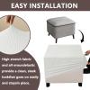 AQIGR Square Ottoman Cover, Stretch Slipcover for 50x50/60x60/45x45/35x35/80x80 cm Ottomans, Color 4, 75x75x50 cm view 2