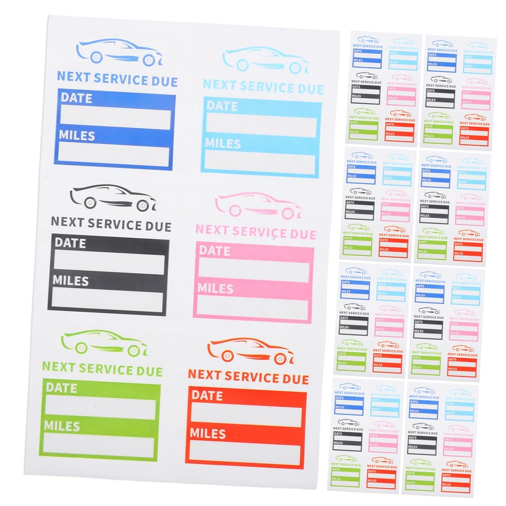 10 Sheets of PET Maintenance Stickers, Waterproof and Writable