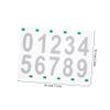Reflective Mailbox Numbers, Waterproof, Set of 6, White view 2