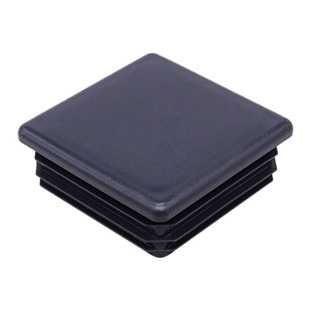 SKIR'CO 6-Pack Square Plastic Post Caps, 60 x 60 mm, Anthracite Gray RAL 7016
