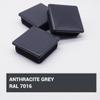 SKIR'CO 6-Pack Square Plastic Post Caps, 60 x 60 mm, Anthracite Gray RAL 7016 view 4