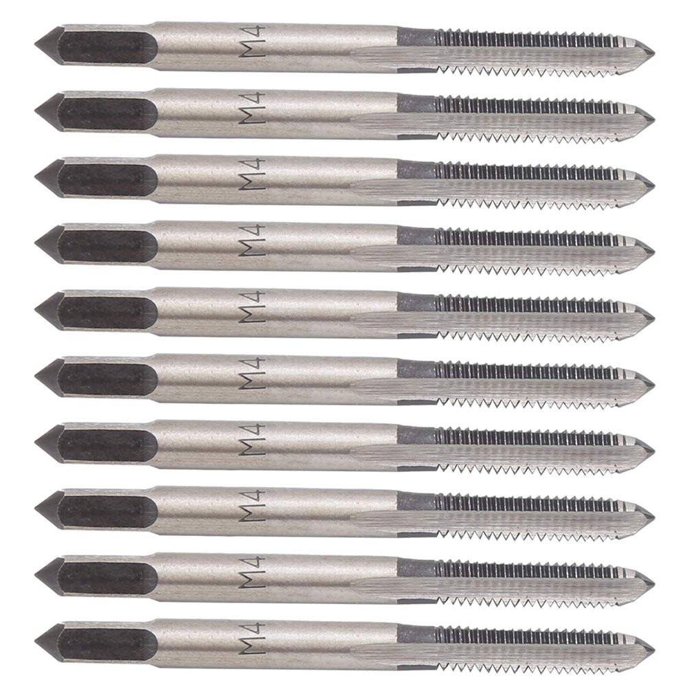 10-Piece M4 Carbon Steel Taps for Automotive, Motorcycle, and DIY Industrial Tools