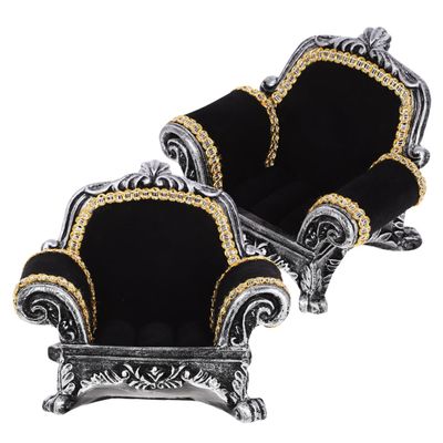 MAGICLULU 2-Piece Sofa Jewelry Box Ring Holder and Earring Display Stand