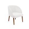 Velvet Chair Covers for Round Dining Chairs with Arms, Nordic Style, Milky White, 4-Pack view 1