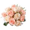 SUNMME Artificial Rose Bouquet, 12 Blooms, Silk-Look Wedding Decor view 1