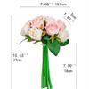 SUNMME Artificial Rose Bouquet, 12 Blooms, Silk-Look Wedding Decor view 2