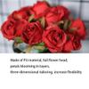 SUNMME Artificial Rose Bouquet, 12 Blooms, Silk-Look Wedding Decor view 4