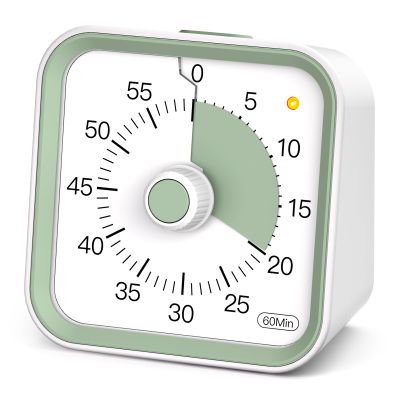 InfPokid Visual Timer for Kids, 60-Minute Countdown with Pause, White