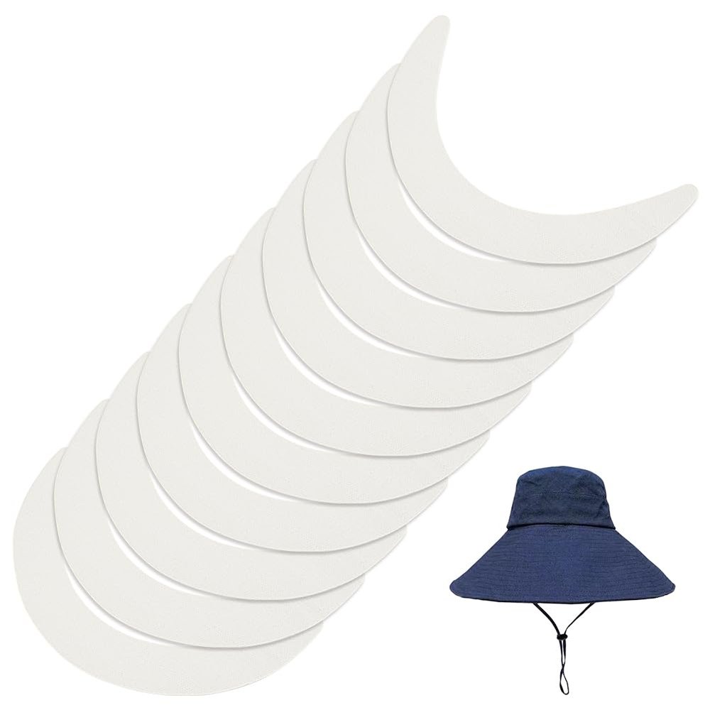 BENECREAT 10 x White Hat Brim Inserts