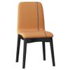 KUANGGE Faux Leather Dining Chair, Mid-Century Modern Armless Chair with Wooden Legs view 1