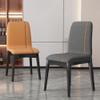 KUANGGE Faux Leather Dining Chair, Mid-Century Modern Armless Chair with Wooden Legs view 2