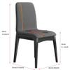 KUANGGE Faux Leather Dining Chair, Mid-Century Modern Armless Chair with Wooden Legs view 3