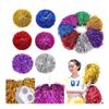 1 Pair of Cheerleading Pom-Poms, Affordable and Practical, Green Handles view 2
