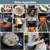 Portable Carbon Steel Potbelly Rocket Stove, Multifunctional Camping Tent Stove with Simple Smoke Control for Outdoor Cooking, N (Size: 52 x 48 cm) view 2