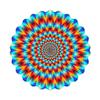 ENEN Outdoor Hanging Metal Wind Spinner, Colorful Mandala (Blue) view 2